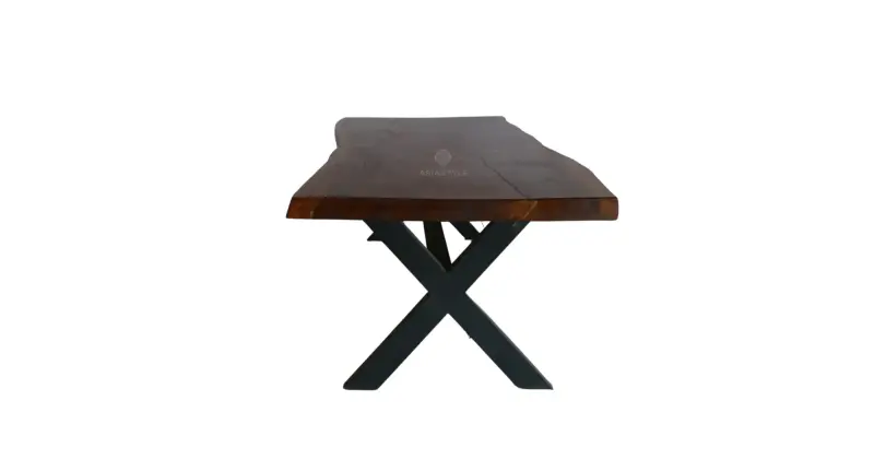 Artikelbild 3 des Artikels “Naturholz Tisch suar mit Metallbeinen, 280cm Länge, 120cm Breite, 83.5cm Höhe. Tischplatte 7cm dick “